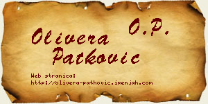Olivera Patković vizit kartica